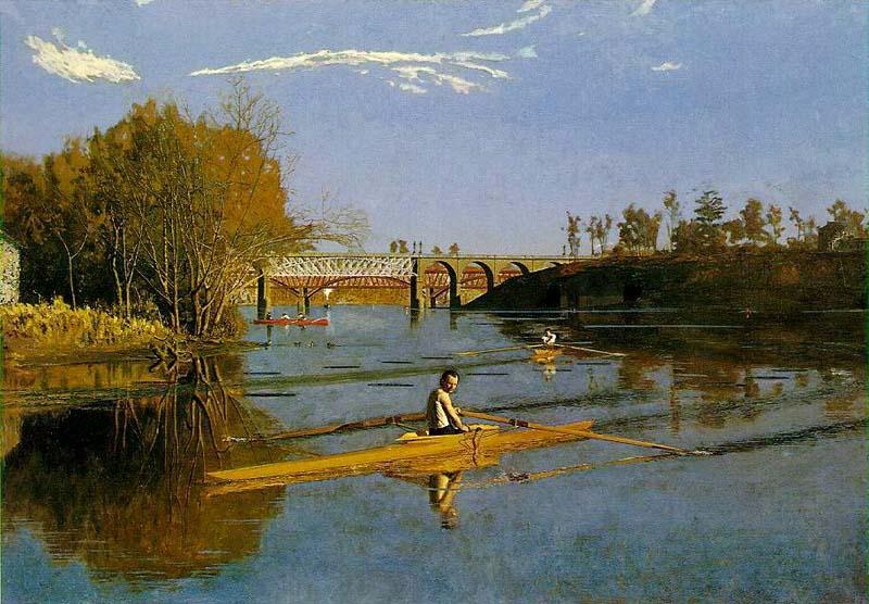 Thomas Eakins Max Schmitt in a single scull China oil painting art